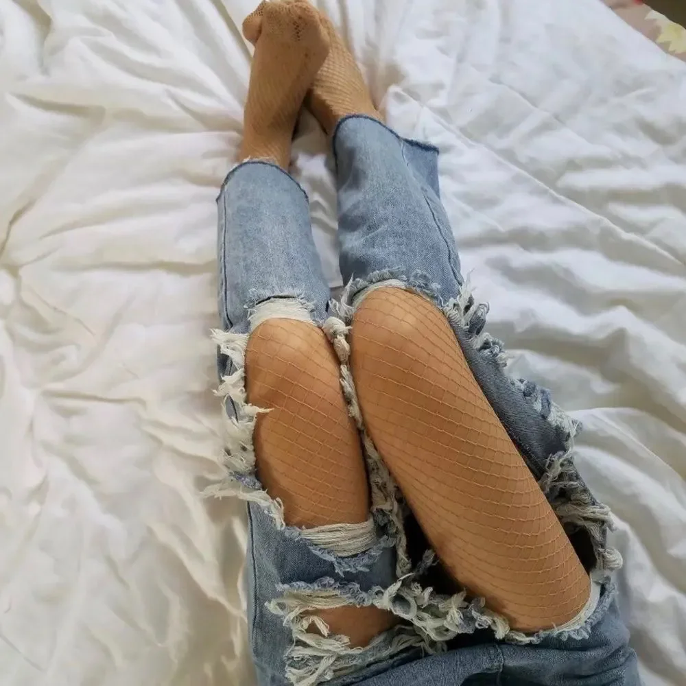 🆕Tan High Waisted Fishnet Tights Stockings
